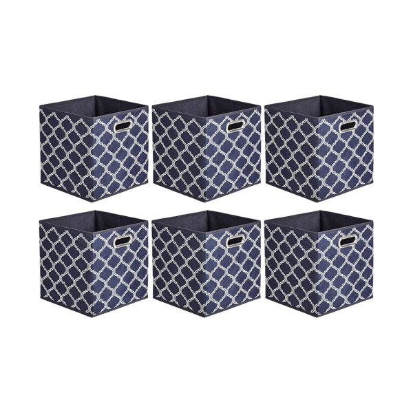 Levi Beer Basics Collapsible Fabric Storage Cubes With Oval Grommets